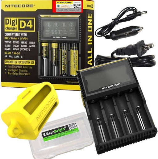 Nitecore Digital Charger D4 - Day N Night | CBD, Kratom, Nootropic, Vape, Smoke, Head Shop