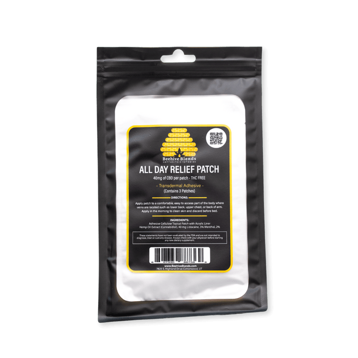 Beehive Blends CBD All Day Relief Patch - Day N Night | CBD, Kratom, Nootropic, Vape, Smoke, Head Shop