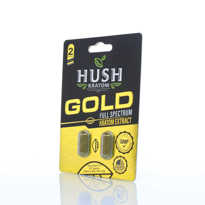 Hush Kratom Gold Extract Capsules - Day N Night | CBD, Kratom, Nootropic, Vape, Smoke, Head Shop