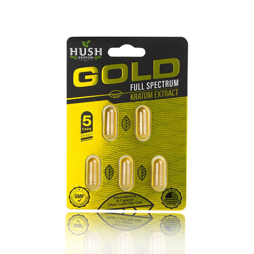 Hush Kratom Gold Extract Capsules - Day N Night | CBD, Kratom, Nootropic, Vape, Smoke, Head Shop