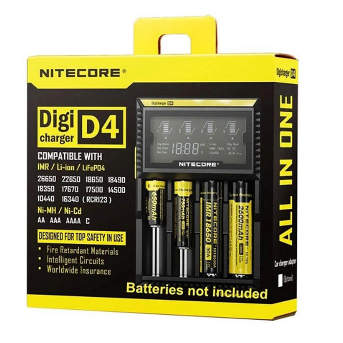 Nitecore Digital Charger D4 - Day N Night | CBD, Kratom, Nootropic, Vape, Smoke, Head Shop