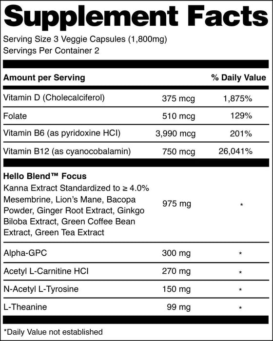 Hello Kanna Capsules - Day N Night | CBD, Kratom, Nootropic, Vape, Smoke, Head Shop