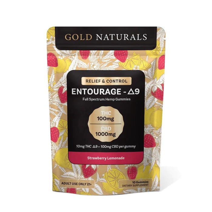 Gold Naturals Entourage D9 Gummies - Day N Night | CBD, Kratom, Nootropic, Vape, Smoke, Head Shop