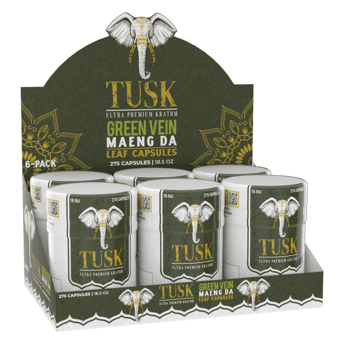 Tusk Kratom Capsules - Day N Night | CBD, Kratom, Nootropic, Vape, Smoke, Head Shop