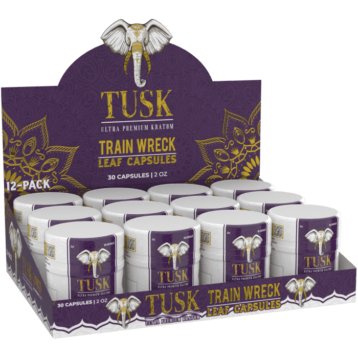 Tusk Kratom Capsules - Day N Night | CBD, Kratom, Nootropic, Vape, Smoke, Head Shop