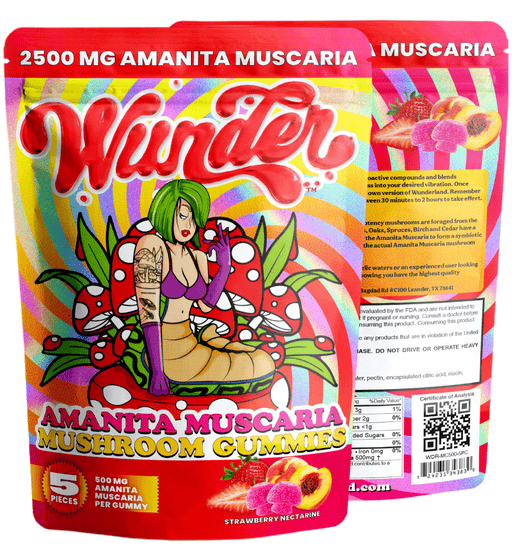 Wunder Amanita Muscaria Mushroom Gummies - Day N Night | CBD, Kratom, Nootropic, Vape, Smoke, Head Shop