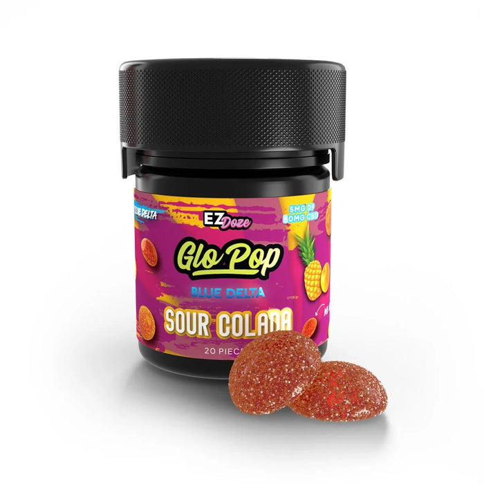 Glo Pop Blue Delta D9 Gummies - Day N Night | CBD, Kratom, Nootropic, Vape, Smoke, Head Shop