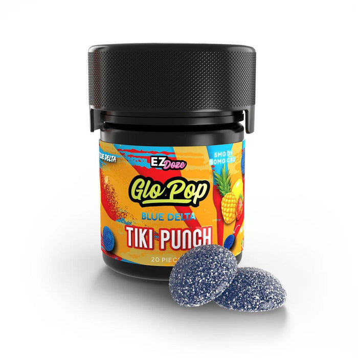 Glo Pop Blue Delta D9 Gummies - Day N Night | CBD, Kratom, Nootropic, Vape, Smoke, Head Shop