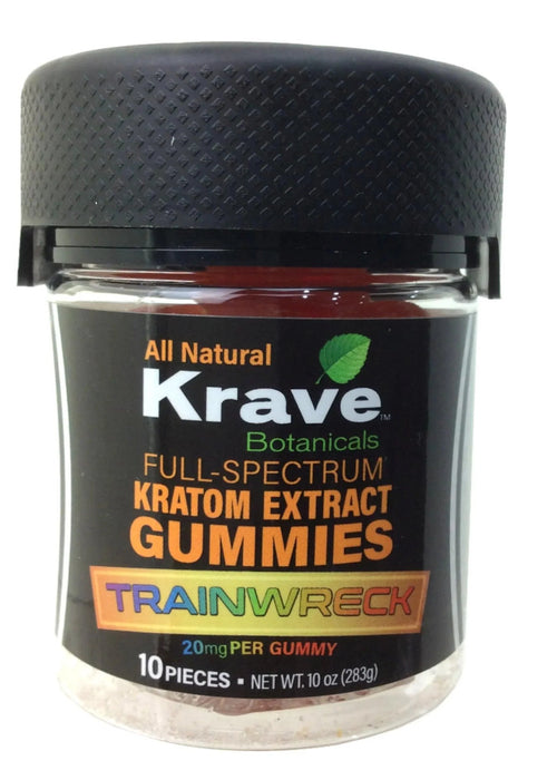 Krave Botanicals Full Spectrum Kratom Extract Gummies - Day N Night | CBD, Kratom, Nootropic, Vape, Smoke, Head Shop