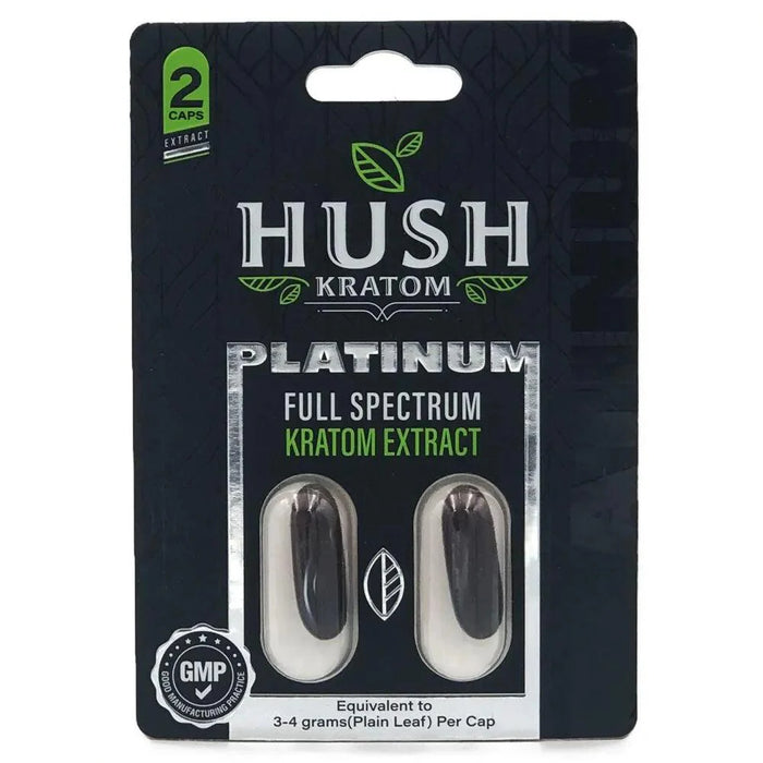 Hush Kratom Platinum Extract Capsules - Day N Night | CBD, Kratom, Nootropic, Vape, Smoke, Head Shop